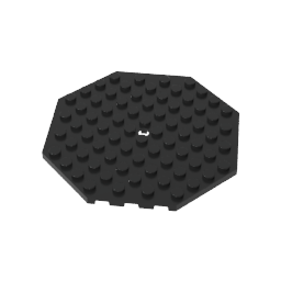 89523 | Plate, Modified 10 x 10 Octagonal with Hole