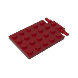 92099 | Plate, Modified 4 x 6 with Trap Door Hinge (Long Pins)