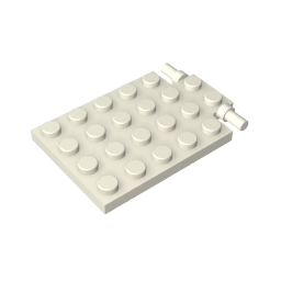 92099 | Plate, Modified 4 x 6 with Trap Door Hinge (Long Pins)