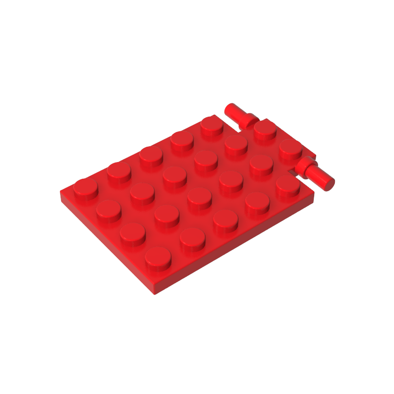 92099 | Plate, Modified 4 x 6 with Trap Door Hinge (Long Pins)