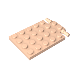92099 | Plate, Modified 4 x 6 with Trap Door Hinge (Long Pins)