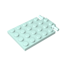 92099 | Plate, Modified 4 x 6 with Trap Door Hinge (Long Pins)
