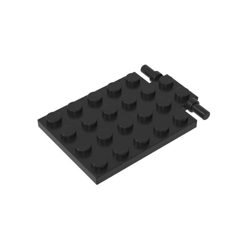 92099 | Plate, Modified 4 x 6 with Trap Door Hinge (Long Pins)