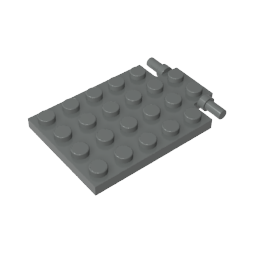 92099 | Plate, Modified 4 x 6 with Trap Door Hinge (Long Pins)