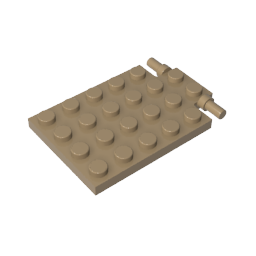 92099 | Plate, Modified 4 x 6 with Trap Door Hinge (Long Pins)