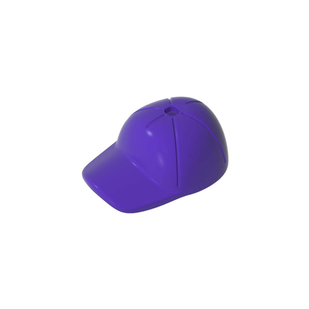 11303 | Headgear Cap - Short Curved Bill with Seams and Hole on Top