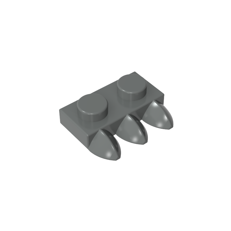 15208 | Plate, Modified 1 x 2 with 3 Teeth