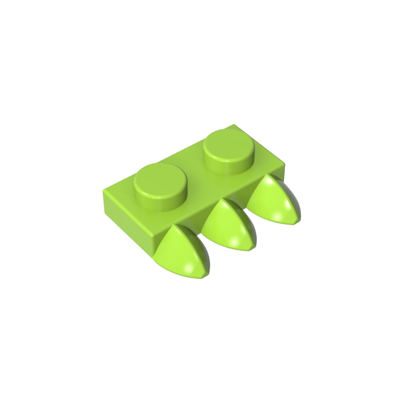 15208 | Plate, Modified 1 x 2 with 3 Teeth
