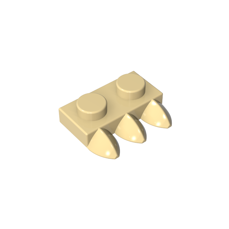 15208 | Plate, Modified 1 x 2 with 3 Teeth