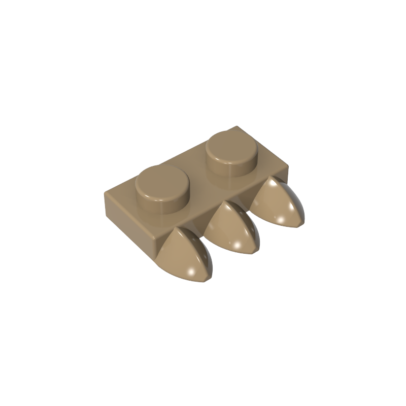 15208 | Plate, Modified 1 x 2 with 3 Teeth