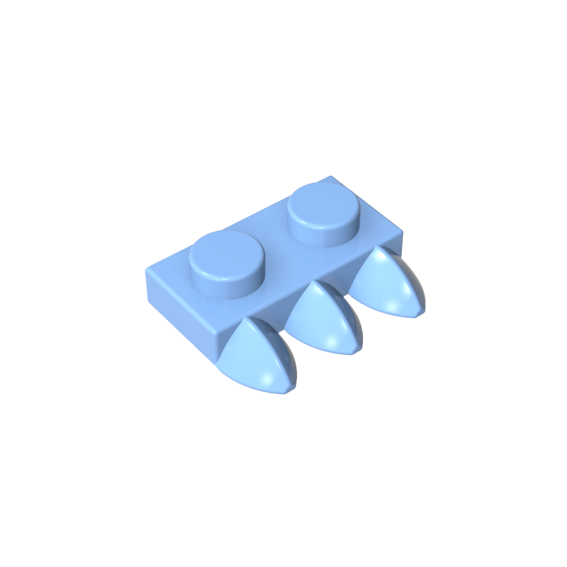 15208 | Plate, Modified 1 x 2 with 3 Teeth
