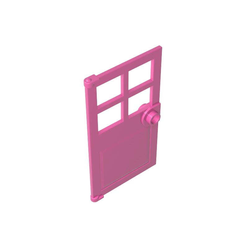 60623 | Door 1 x 4 x 6 with 4 Panes and Stud Handle