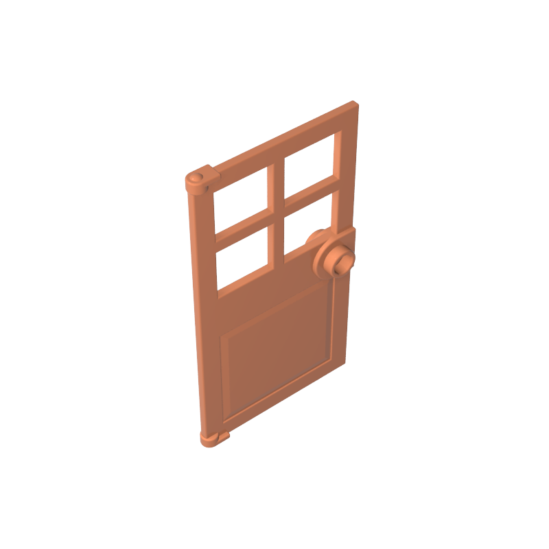 60623 | Door 1 x 4 x 6 with 4 Panes and Stud Handle