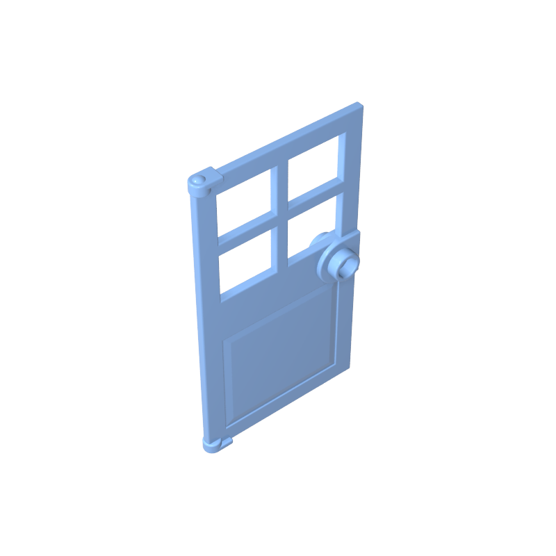 60623 | Door 1 x 4 x 6 with 4 Panes and Stud Handle