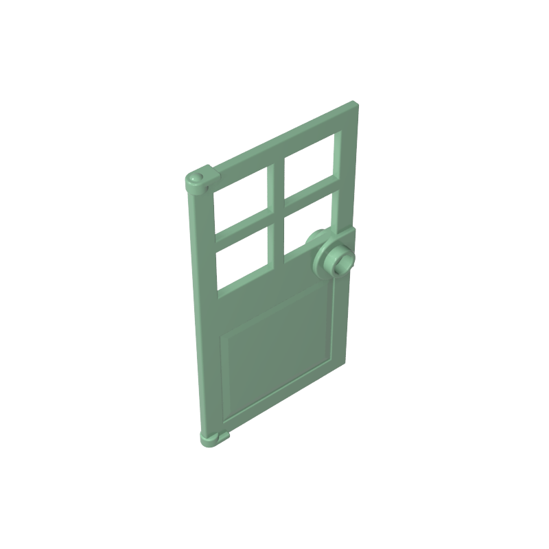 60623 | Door 1 x 4 x 6 with 4 Panes and Stud Handle