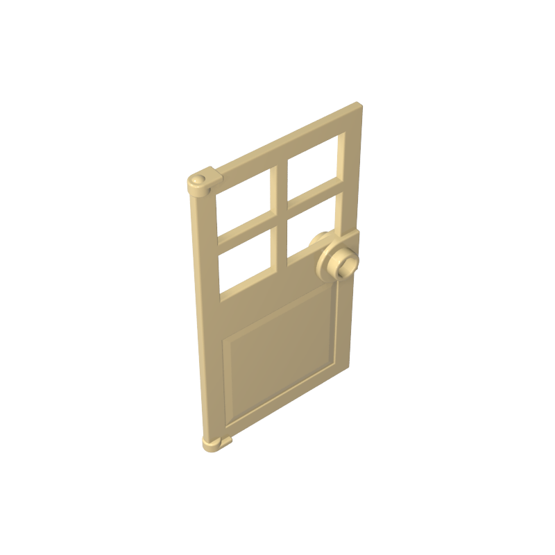 60623 | Door 1 x 4 x 6 with 4 Panes and Stud Handle