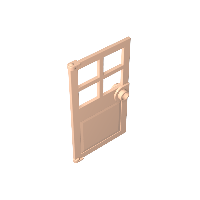 60623 | Door 1 x 4 x 6 with 4 Panes and Stud Handle