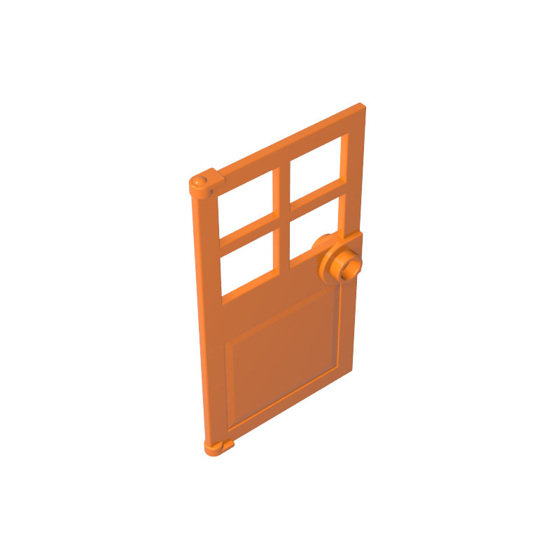 60623 | Door 1 x 4 x 6 with 4 Panes and Stud Handle