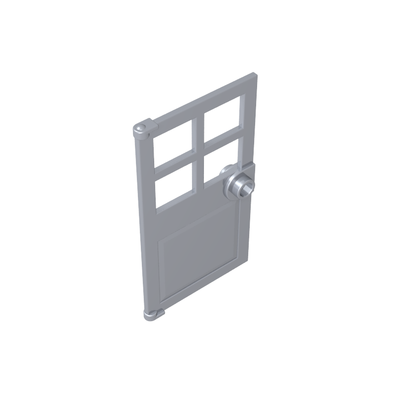 60623 | Door 1 x 4 x 6 with 4 Panes and Stud Handle