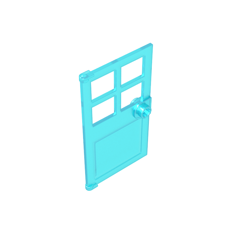 60623 | Door 1 x 4 x 6 with 4 Panes and Stud Handle