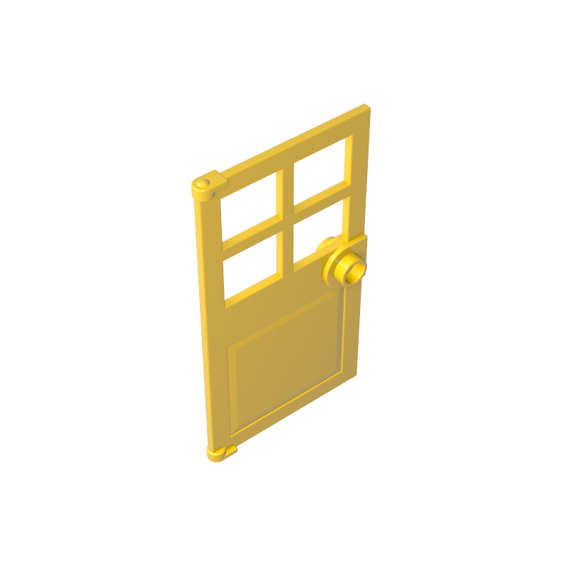 60623 | Door 1 x 4 x 6 with 4 Panes and Stud Handle