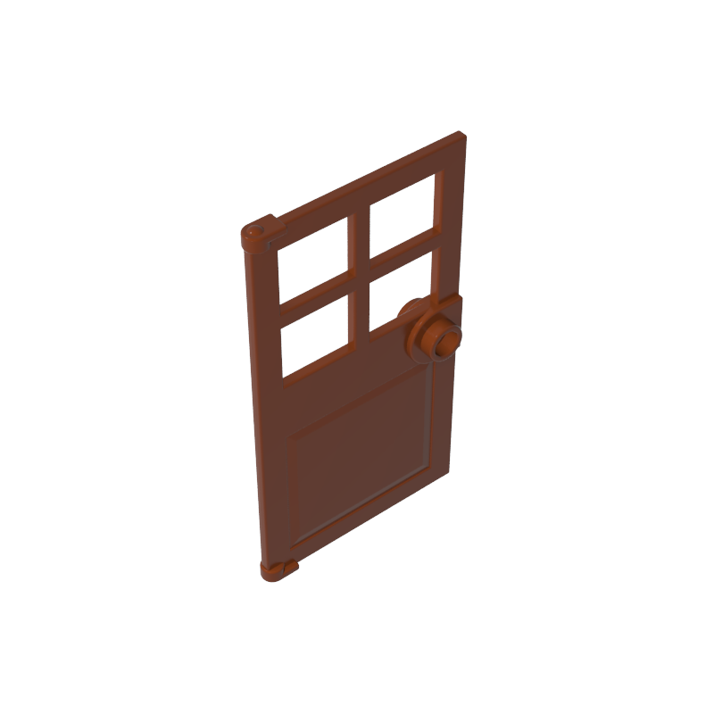 60623 | Door 1 x 4 x 6 with 4 Panes and Stud Handle