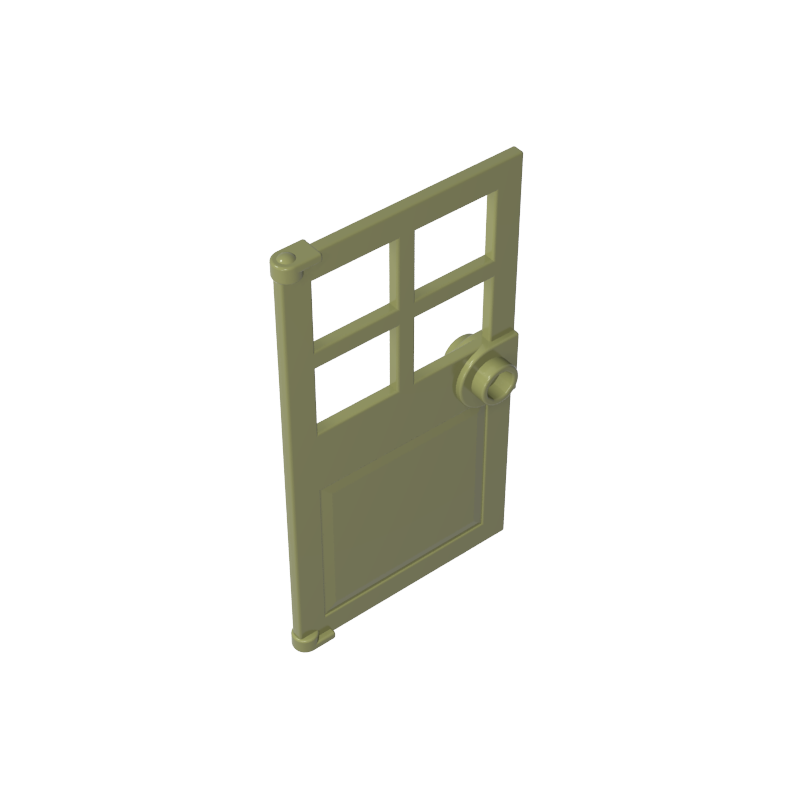 60623 | Door 1 x 4 x 6 with 4 Panes and Stud Handle