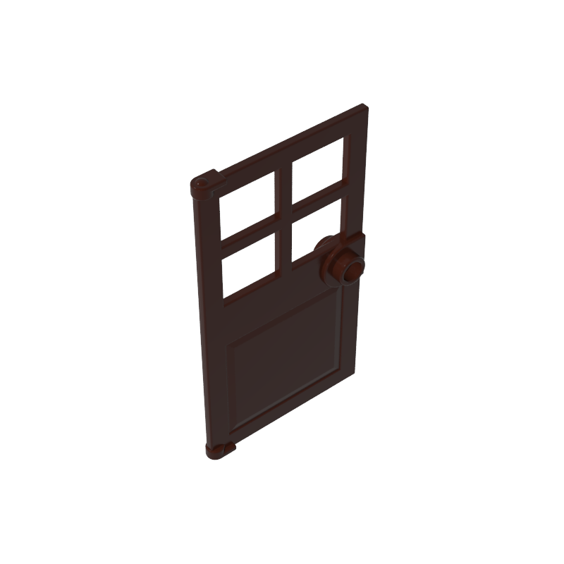 60623 | Door 1 x 4 x 6 with 4 Panes and Stud Handle