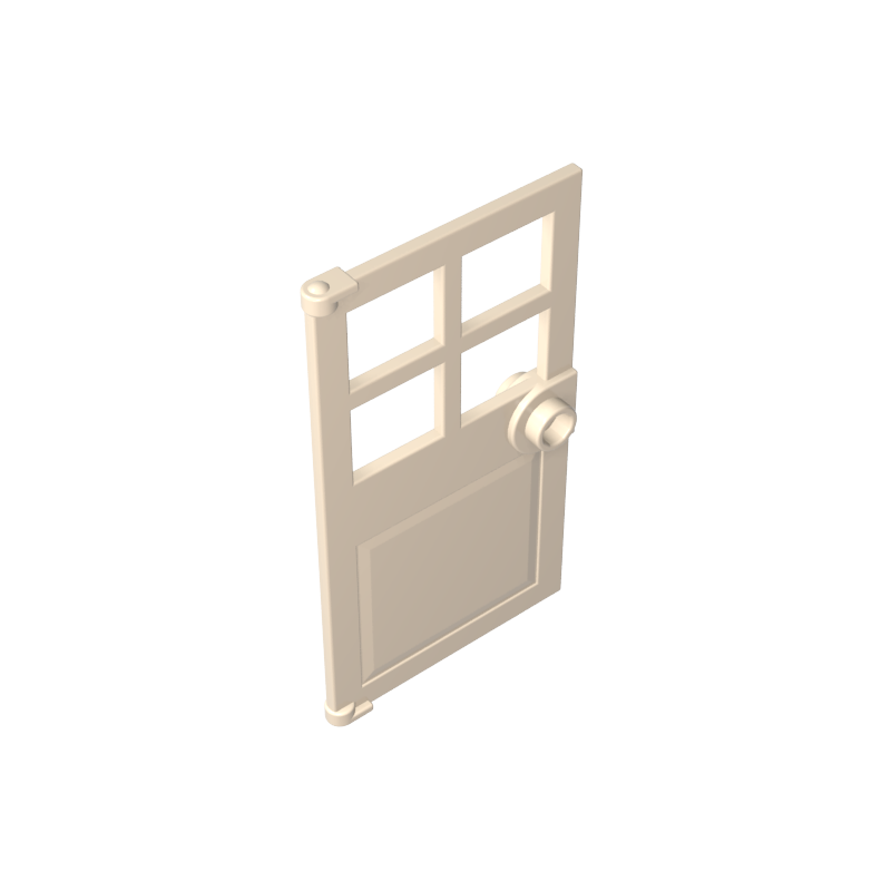 60623 | Door 1 x 4 x 6 with 4 Panes and Stud Handle