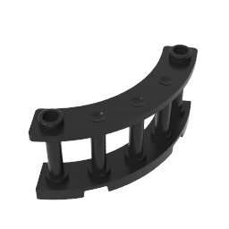 30056 | Fence 4 x 4 x 2 Quarter Round Spindled with 2 Studs