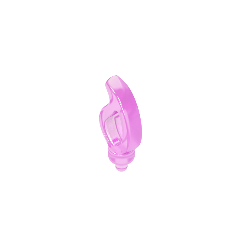 37775 | Wave Rounded Straight Single with Small Pin End (Candle Flame)