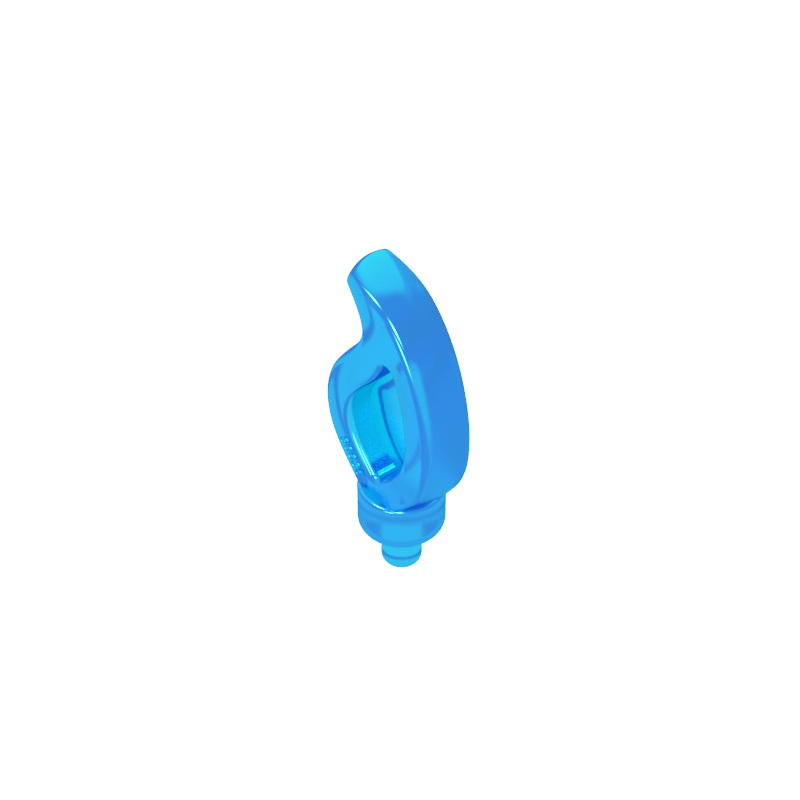 37775 | Wave Rounded Straight Single with Small Pin End (Candle Flame)