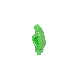 37775 | Wave Rounded Straight Single with Small Pin End (Candle Flame)
