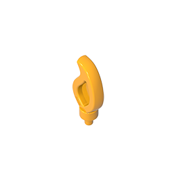 37775 | Wave Rounded Straight Single with Small Pin End (Candle Flame)