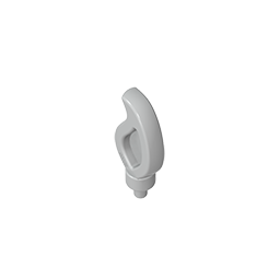 37775 | Wave Rounded Straight Single with Small Pin End (Candle Flame)