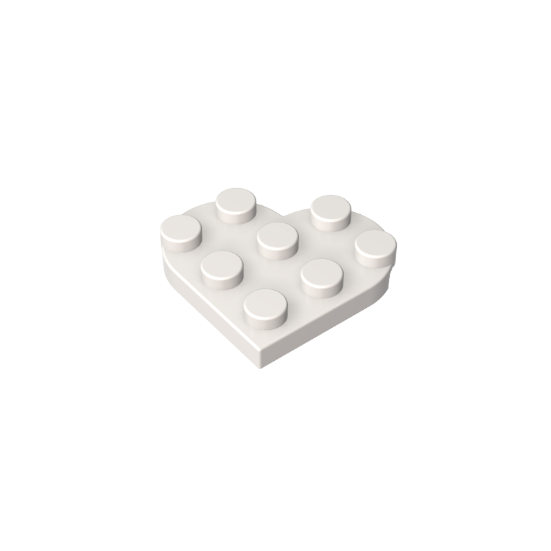 39613 | Plate, Round 3 x 3 Heart