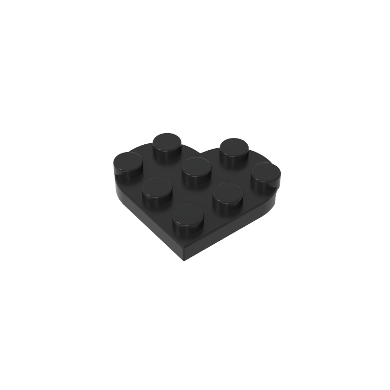 39613 | Plate, Round 3 x 3 Heart
