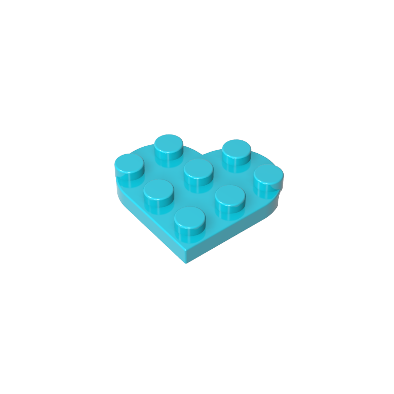 39613 | Plate, Round 3 x 3 Heart