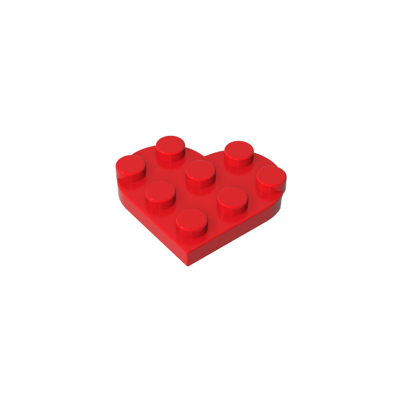 39613 | Plate, Round 3 x 3 Heart