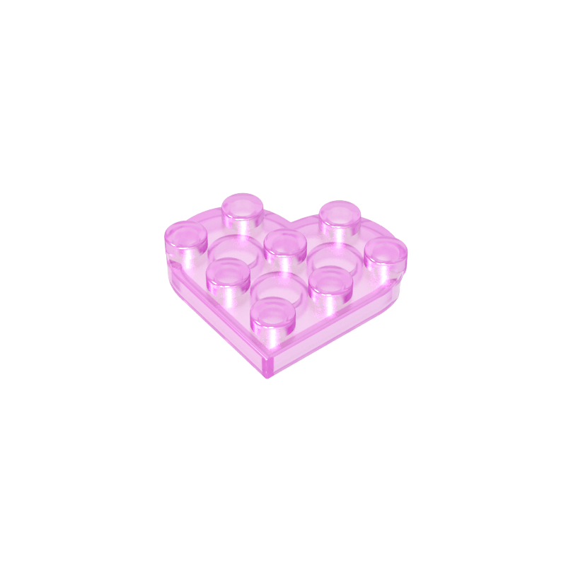 39613 | Plate, Round 3 x 3 Heart