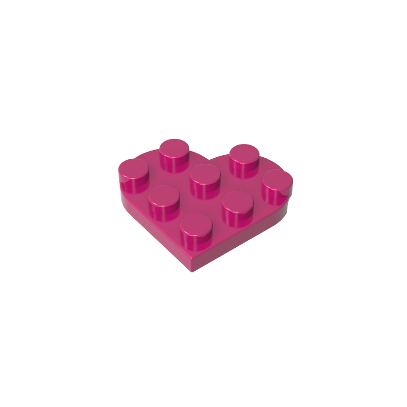 39613 | Plate, Round 3 x 3 Heart