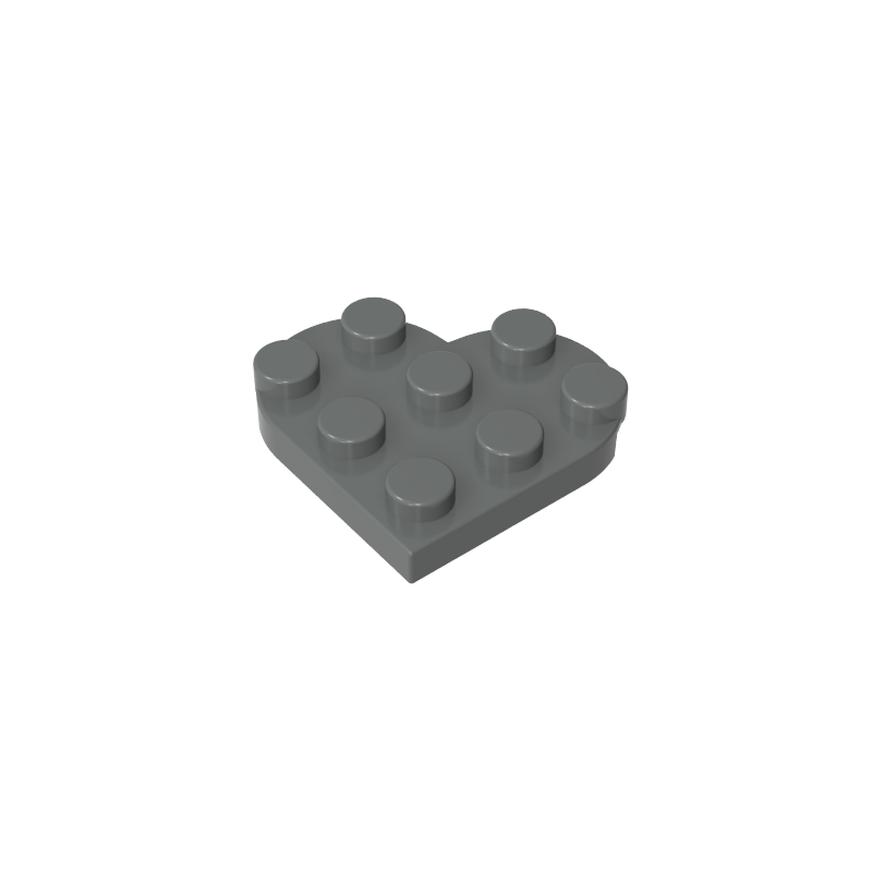 39613 | Plate, Round 3 x 3 Heart