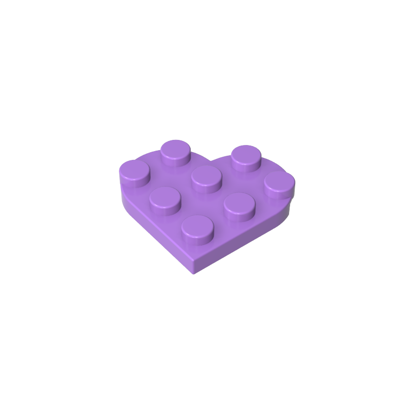 39613 | Plate, Round 3 x 3 Heart