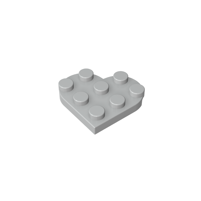 39613 | Plate, Round 3 x 3 Heart