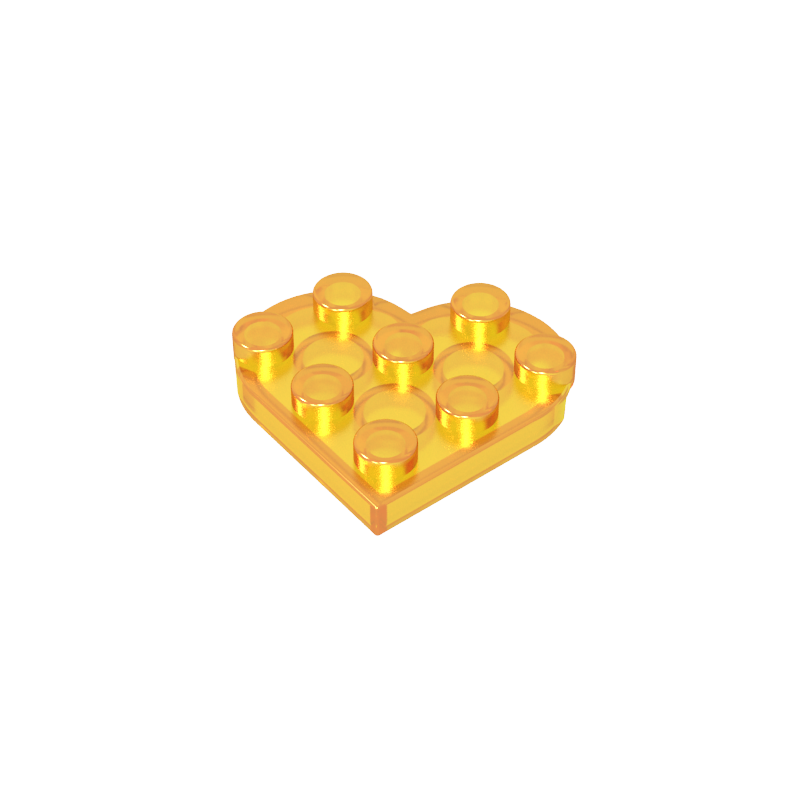 39613 | Plate, Round 3 x 3 Heart