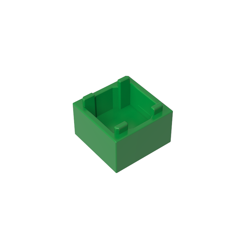 35700 | Container, Box 2 x 2 x 1 - Top Opening with Flat Inner Bottom