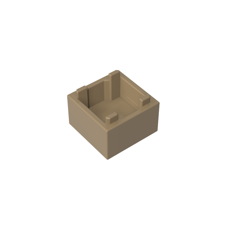 35700 | Container, Box 2 x 2 x 1 - Top Opening with Flat Inner Bottom