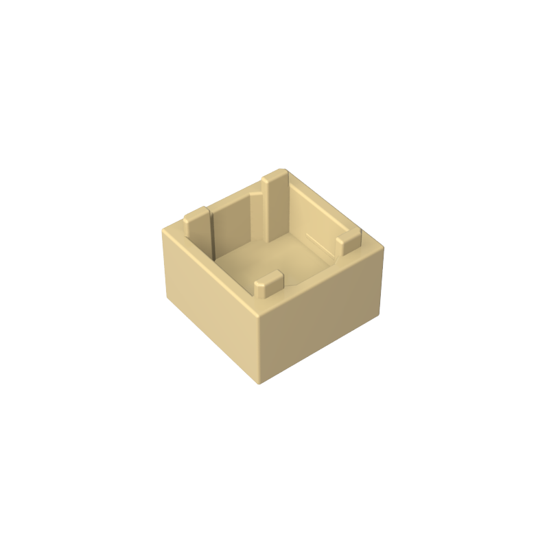 35700 | Container, Box 2 x 2 x 1 - Top Opening with Flat Inner Bottom