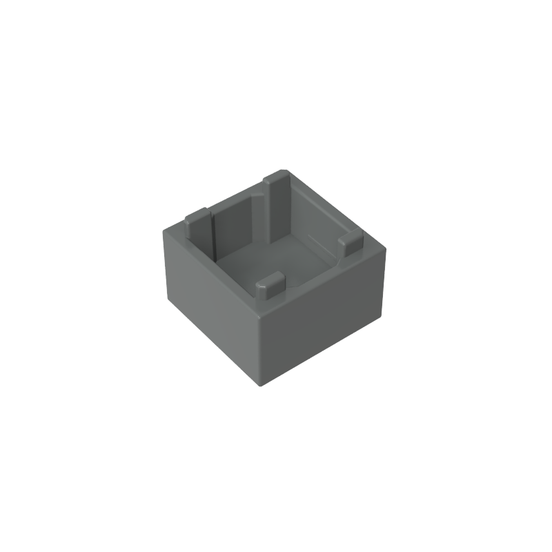 35700 | Container, Box 2 x 2 x 1 - Top Opening with Flat Inner Bottom