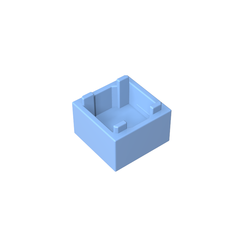 35700 | Container, Box 2 x 2 x 1 - Top Opening with Flat Inner Bottom